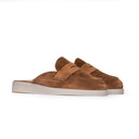 Sabot Donna in Camoscio Marrone – Suola Bianca