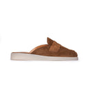 Sabot Donna in Camoscio Marrone – Suola Bianca