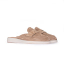 Sabot Donna in Camoscio Sabbia – Suola Bianca