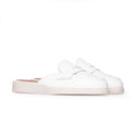 Sabot Donna in Vera Pelle Bianco Ottico – Suola Bianca