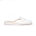 Sabot Donna in Vera Pelle Bianco Ottico – Suola Bianca