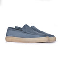 Slip-on Uomo in Camoscio Jeans – Suola Beige