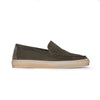 Slip-on Uomo in Camoscio Verde Oliva – Suola Beige