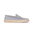 Slip-on Uomo in Camoscio Grigio Chiaro – Suola Beige
