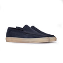 Slip-on Uomo in Camoscio Blu Navy – Suola Beige