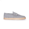 Mocassino Uomo in Camoscio Grigio Chiaro – Suola Intrecciata in Corda