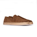 Mocassino Uomo in Camoscio marrone – Suola in Corda Naturale