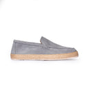 Mocassino Uomo in Camoscio grigio chiaro – Suola in Corda Naturale