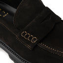 Mocassino ADRIANO in Camoscio Testa di Moro con Suola Roccia Uomo