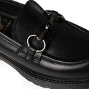 Mocassino AGRIPPINA in Vitello Nero con Suola in Gomma STAR Donna