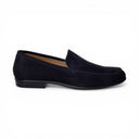 Mocassino AMALFI in Camoscio Blu con Suola in Gomma Uomo