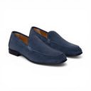 Mocassino AMALFI in Camoscio Jeans con Suola in Gomma Uomo