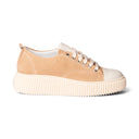Sneakers ATTILA in Camoscio Beige con Suola "VI" Panna Uomo