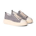 Sneakers ATTILA in Camoscio Grigio con Suola "VI" Panna Uomo