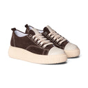 Sneakers ATTILA in Camoscio Testa di Moro con Suola "VI" Panna Uomo