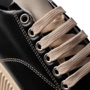 Sneakers ATTILA in Vitello Nero con Suola "VI" Panna Uomo