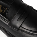 Mocassino AURELIA in Vitello Nero con Suola in Gomma "STAR" Donna