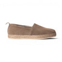 Pantofola BAHAMAS in Camoscio Taupe con Suola in Corda Intrecciata Uomo
