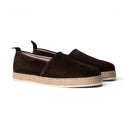 Pantofola BAHAMAS in Camoscio Testa di Moro con Suola in Corda Intrecciata Uomo