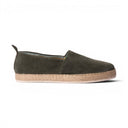 Pantofola BAHAMAS in Camoscio Verde con Suola in Corda Intrecciata Uomo
