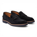 Mocassino BALI in Camoscio Blu con Suola Extralight Blu Uomo
