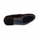 Mocassino BARCELLONA in Camoscio Blu con Suola in Cuoio Cucita Blake Uomo