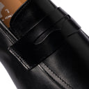 Mocassino BARCELLONA in Vitello Nero con Suola in Cuoio Cucita Blake Uomo