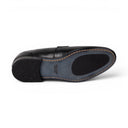 Mocassino BARCELLONA in Vitello Nero con Suola in Cuoio Cucita Blake Uomo