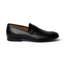 Mocassino BARCELLONA in Vitello Nero con Suola in Cuoio Cucita Blake Uomo