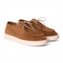 Scarpa CAPRI in Camoscio Cuoio con Suola BA Panna Uomo