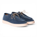 Scarpa CAPRI in Camoscio Jeans con Suola BA Panna Uomo