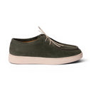Scarpa CAPRI in Camoscio Verde con Suola BA Panna Uomo