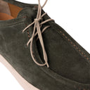 Scarpa CAPRI in Camoscio Verde con Suola BA Panna Uomo