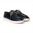 Scarpa CAPRI in Vitello Blu con Suola BA Panna Uomo