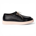 Scarpa CAPRI in Vitello Nero con Suola BA Panna Uomo
