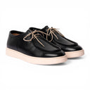Scarpa CAPRI in Vitello Nero con Suola BA Panna Uomo