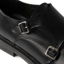 Monk CATONE Vitello Nero con Suola Light Nera Uomo