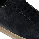 Sneaker CLAUDIO Pelle Bottolata Blu con Suola Ambra Uomo