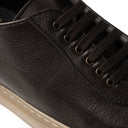 Sneaker CLAUDIO Pelle Bottolata Testa di Moro con Suola Ambra Uomo