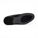 Mocassino Corfu in Vitello Abrasivato Blu con Suola in Cuoio Blake