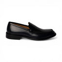 Mocassino Corfu in Vitello Abrasivato Blu con Suola in Cuoio Blake