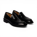 Mocassino CORFU in Abrasivato Nero con Suola in Cuoio Cucita Blake Uomo