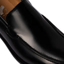 Mocassino CORFU in Abrasivato Nero con Suola in Cuoio Cucita Blake Uomo