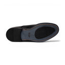 Monk CORTINA in Pelle Abrasivata Blu con Suola in Cuoio Cucita Blake Uomo