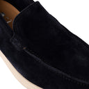 Mocassino CUBA in Camoscio Blu con Suola Extralight Cucita Uomo