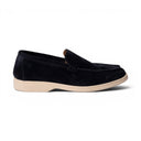 Mocassino CUBA in Camoscio Blu con Suola Extralight Cucita Uomo