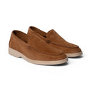 Mocassino CUBA in Camoscio Cuoio con Suola Extralight Cucita Uomo