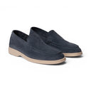 Mocassino CUBA in Camoscio Jeans con Suola Extralight Cucita Uomo