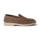 Mocassino CUBA in Camoscio Taupe con Suola Extralight Cucita Uomo