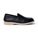 Mocassino CUBA in Vitello Bottolato Blu con Suola Extralight Cucita Uomo